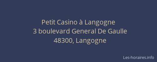 Petit Casino &agrave; Langogne