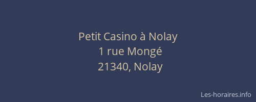 Petit Casino à Nolay