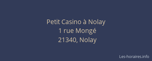 Petit Casino &agrave; Nolay