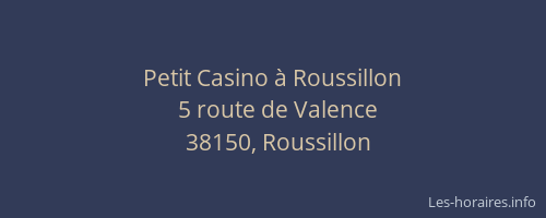 Petit Casino à Roussillon
