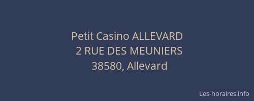 Petit Casino ALLEVARD