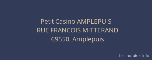 Petit Casino AMPLEPUIS