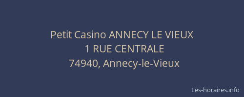 Petit Casino ANNECY LE VIEUX