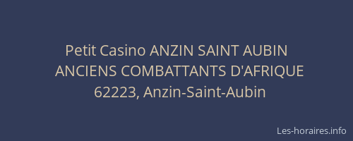 Petit Casino ANZIN SAINT AUBIN