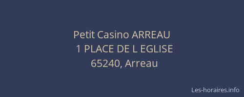 Petit Casino ARREAU