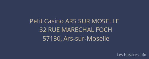 Petit Casino ARS SUR MOSELLE