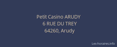 Petit Casino ARUDY