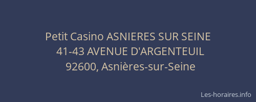 Petit Casino ASNIERES SUR SEINE