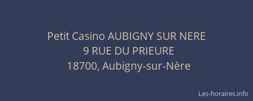 Petit Casino AUBIGNY SUR NERE