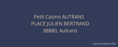Petit Casino AUTRANS