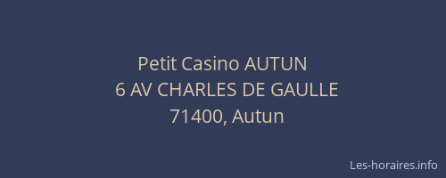 Petit Casino AUTUN