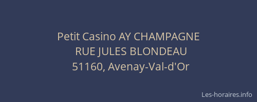 Petit Casino AY CHAMPAGNE