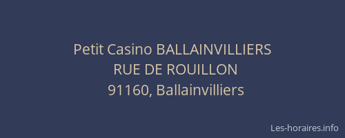 Petit Casino BALLAINVILLIERS