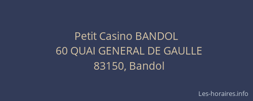 Petit Casino BANDOL