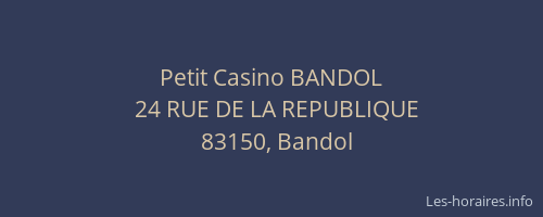 Petit Casino BANDOL