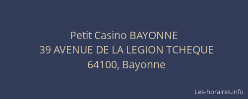 Petit Casino BAYONNE