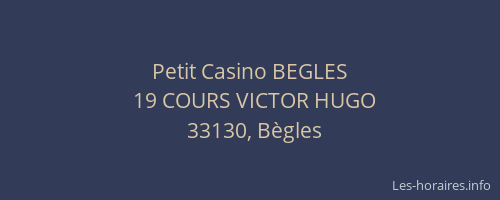 Petit Casino BEGLES