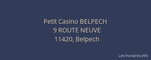 Petit Casino BELPECH