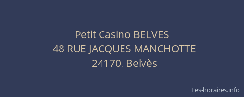 Petit Casino BELVES