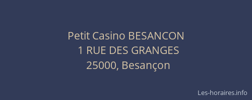 Petit Casino BESANCON