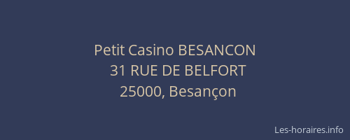 Petit Casino BESANCON