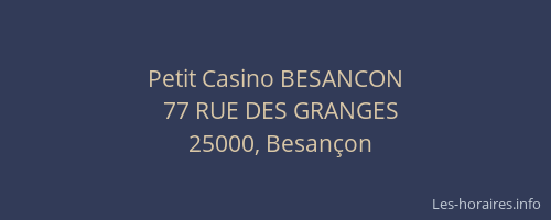 Petit Casino BESANCON