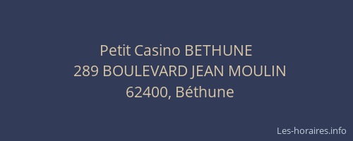 Petit Casino BETHUNE