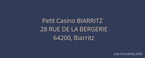 Petit Casino BIARRITZ