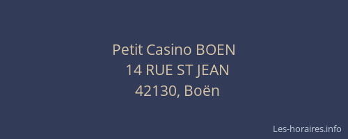 Petit Casino BOEN