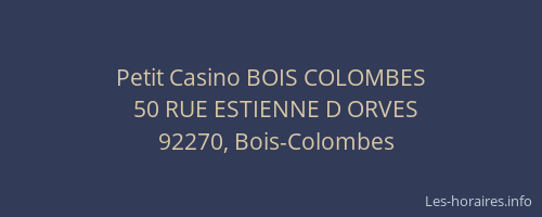Petit Casino BOIS COLOMBES