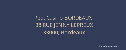 Petit Casino BORDEAUX
