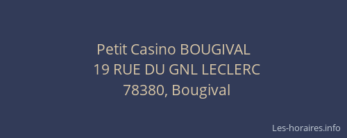 Petit Casino BOUGIVAL