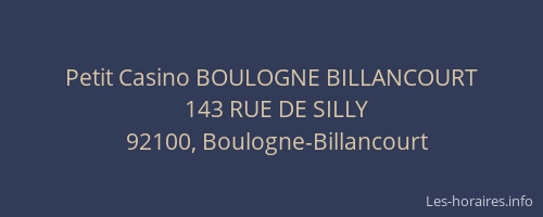 Petit Casino BOULOGNE BILLANCOURT