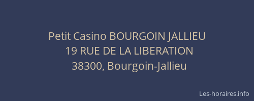 Petit Casino BOURGOIN JALLIEU