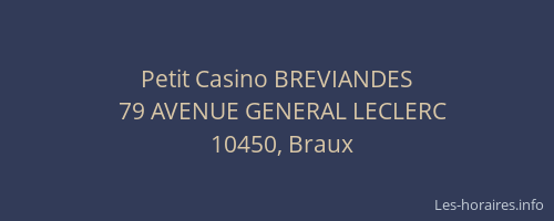 Petit Casino BREVIANDES