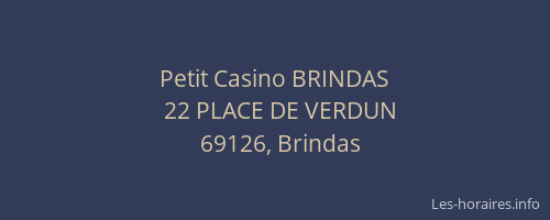 Petit Casino BRINDAS