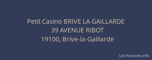 Petit Casino BRIVE LA GAILLARDE