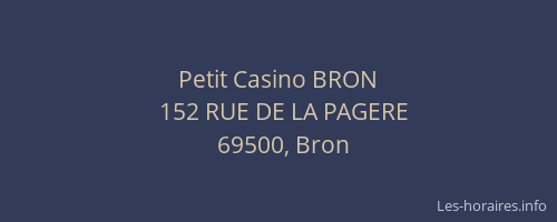 Petit Casino BRON