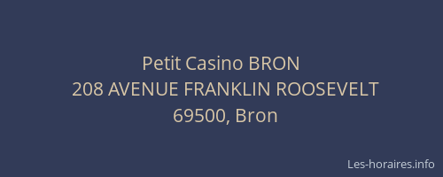 Petit Casino BRON