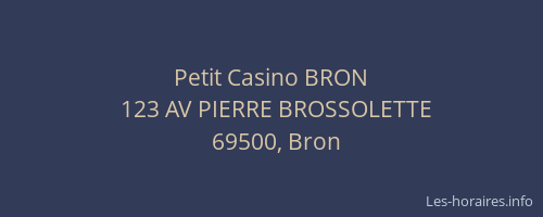 Petit Casino BRON