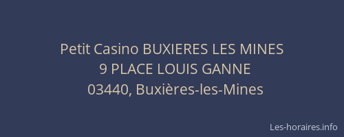 Petit Casino BUXIERES LES MINES