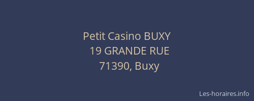 Petit Casino BUXY