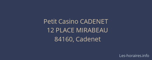 Petit Casino CADENET