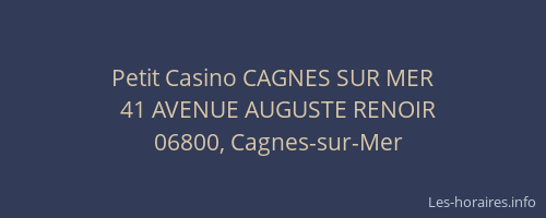 Petit Casino CAGNES SUR MER