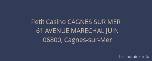 Petit Casino CAGNES SUR MER