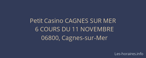 Petit Casino CAGNES SUR MER