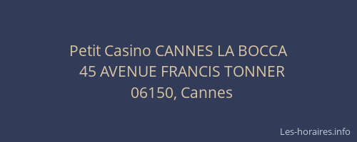 Petit Casino CANNES LA BOCCA