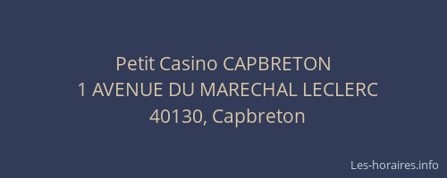 Petit Casino CAPBRETON