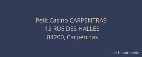 Petit Casino CARPENTRAS