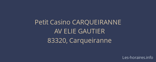 Petit Casino CARQUEIRANNE